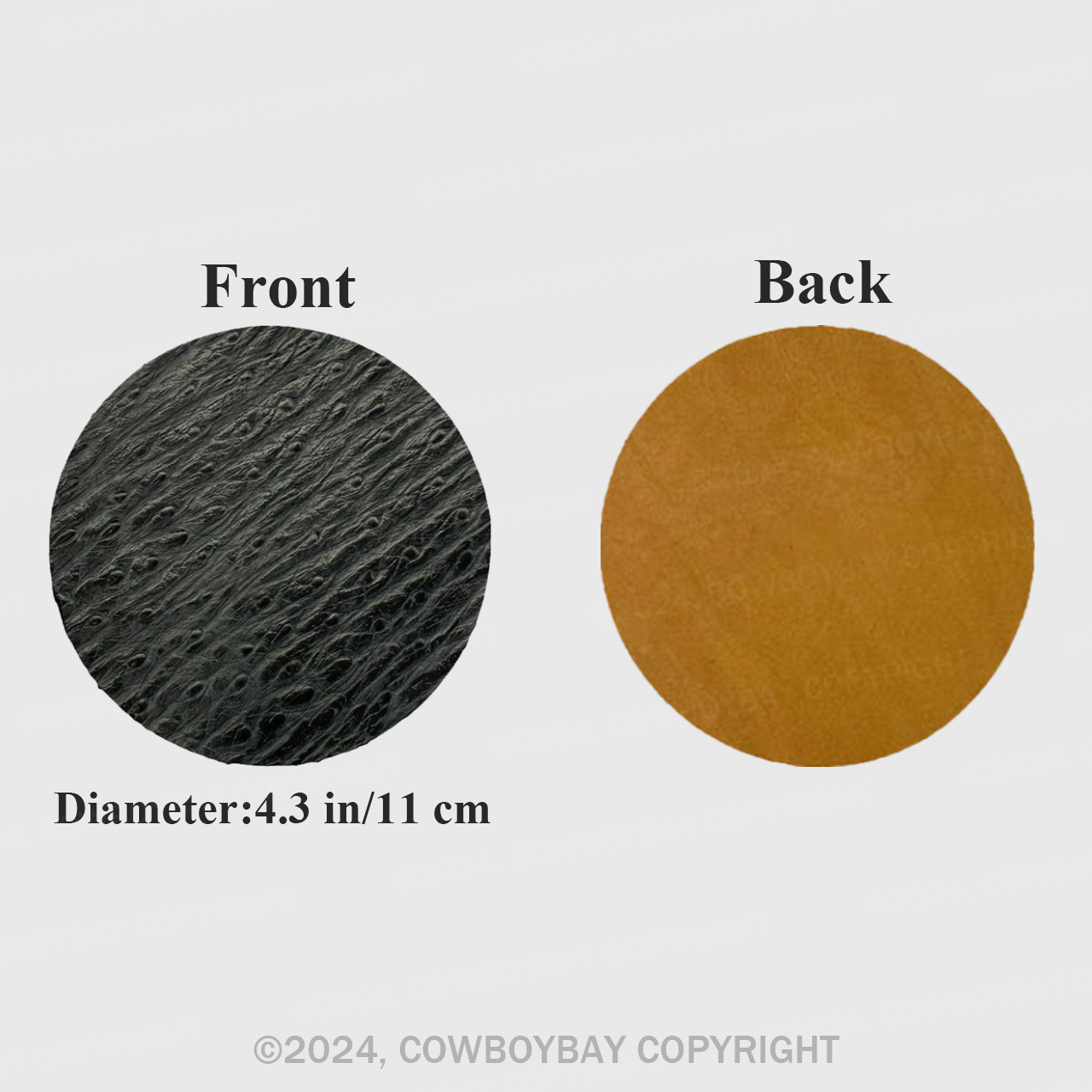 Black Ostrich Pattern Coaster