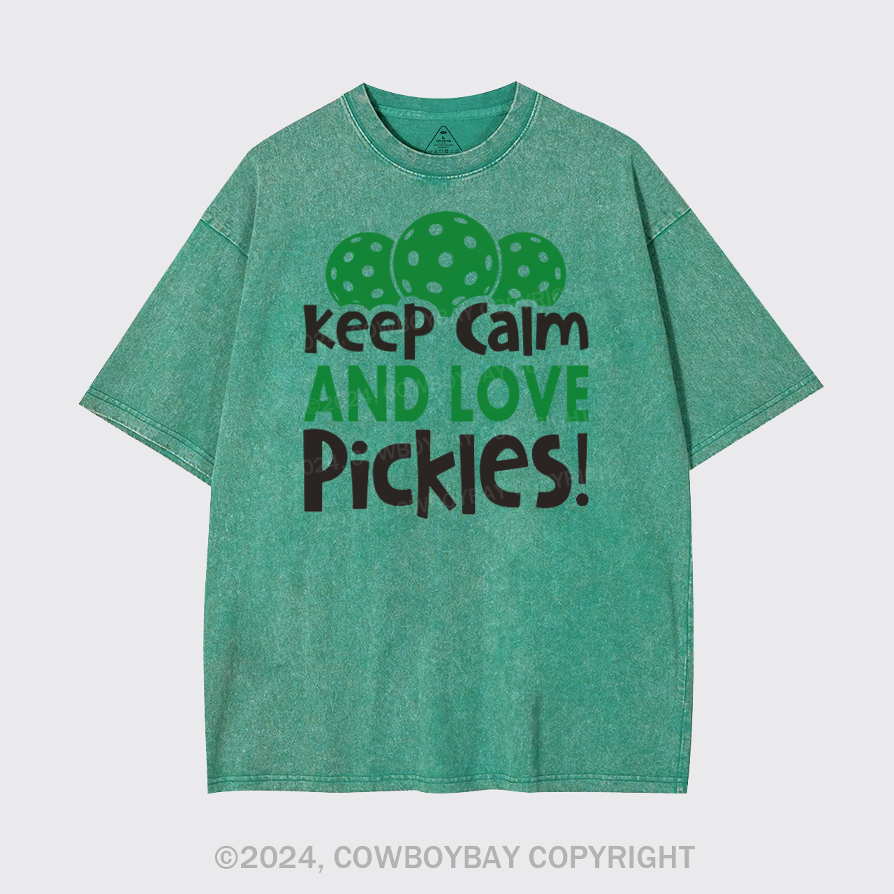 Keep Calm And Love Pickles Garment-dye Tees