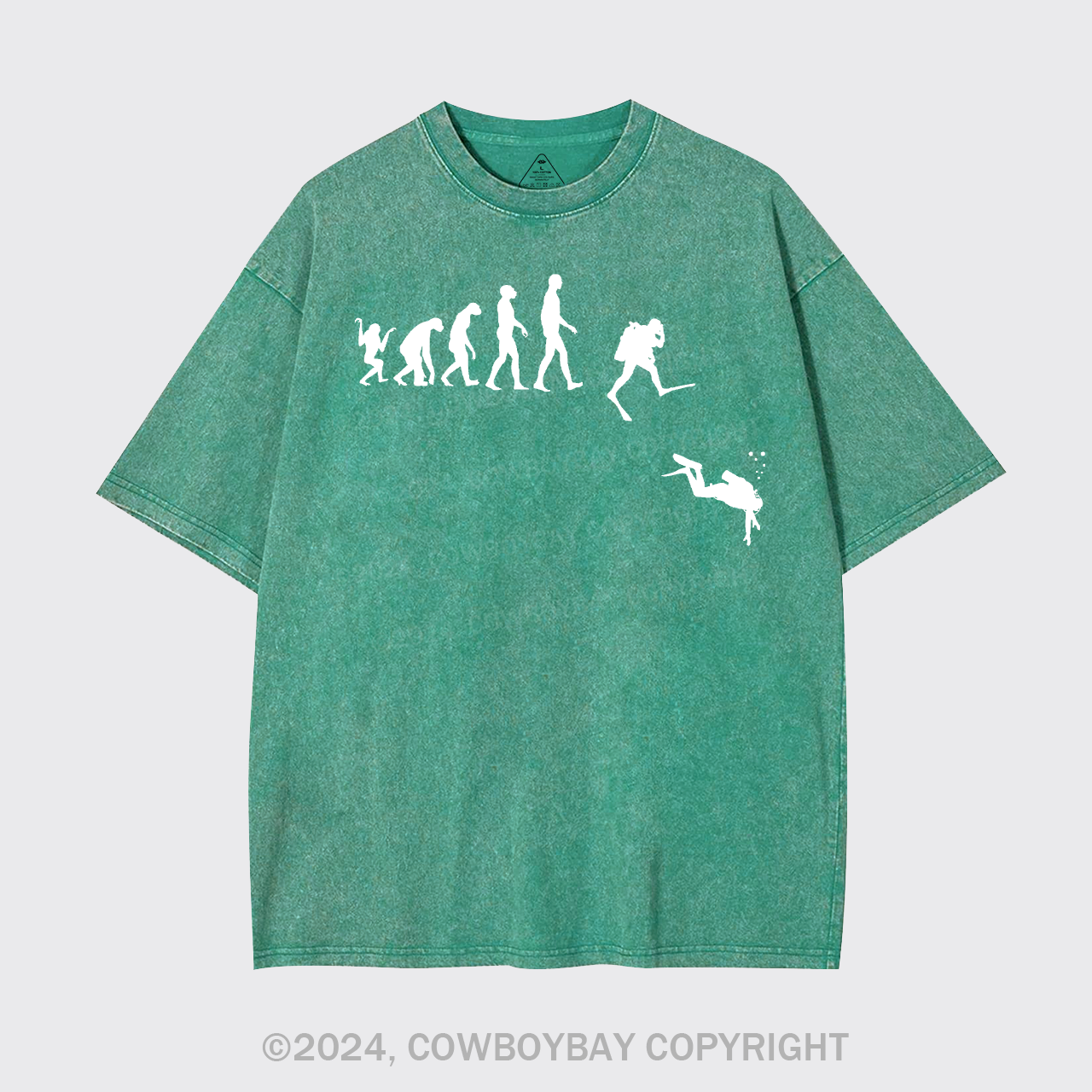 Scuba Diving Evolution Garment-dye Tees