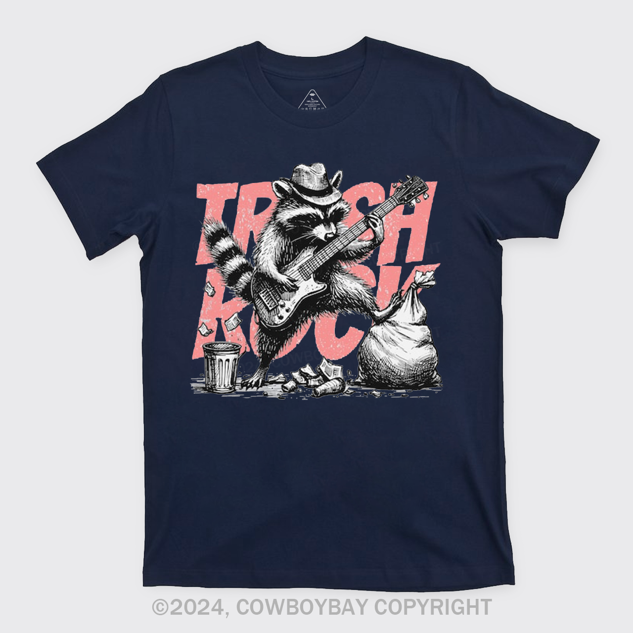 Raccoon Playing Guitar Retro T-Shirts