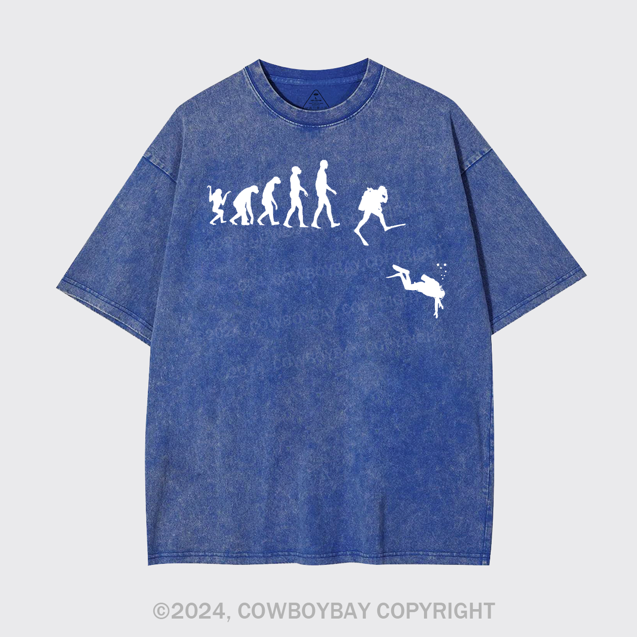 Scuba Diving Evolution Garment-dye Tees
