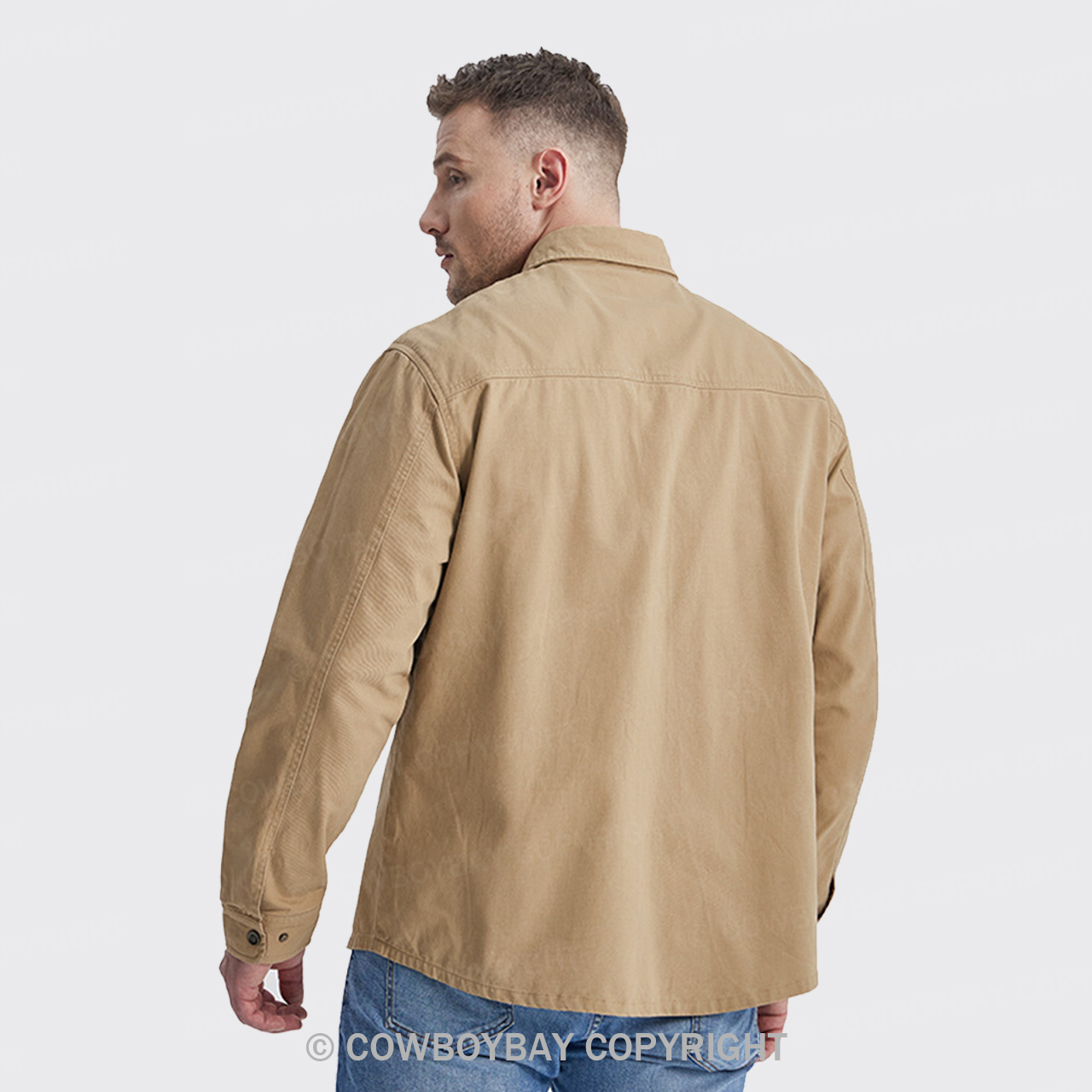 Khaki Corduroy Washed Cotton Shirt