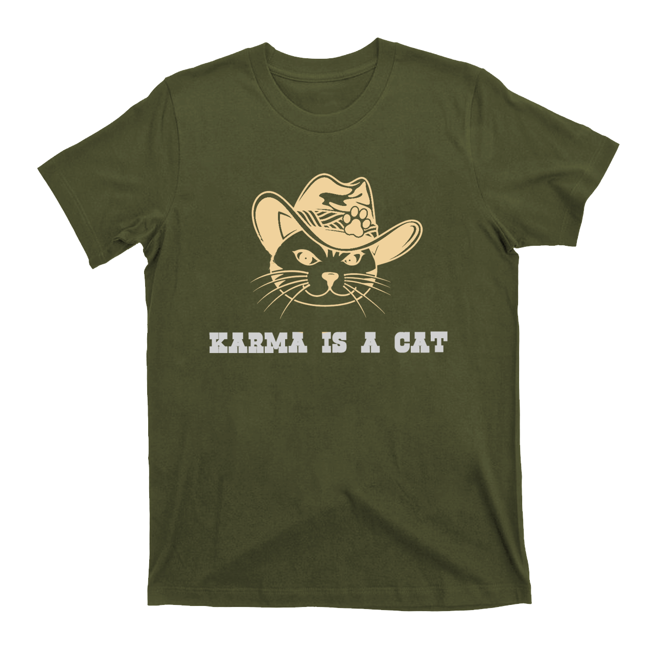 Karma Is A Cat Midnight T-Shirts