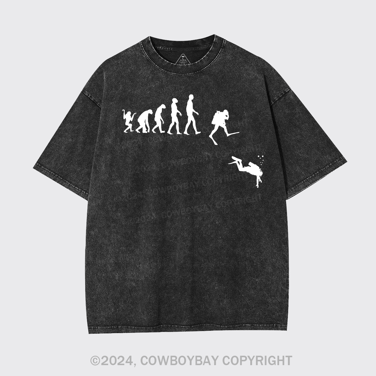 Scuba Diving Evolution Garment-dye Tees