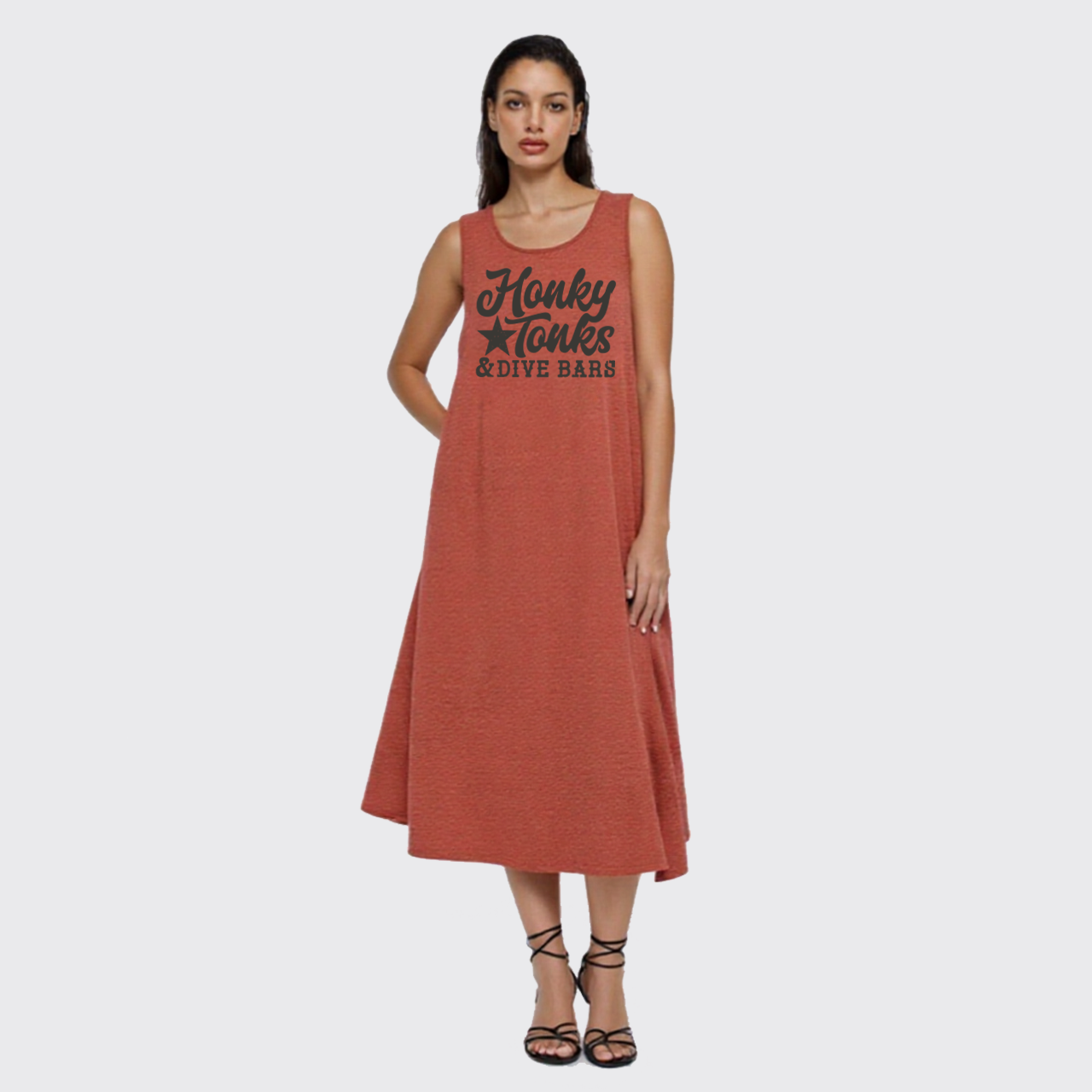 Honky Tonks and Dive Bar Slit Tank Dress