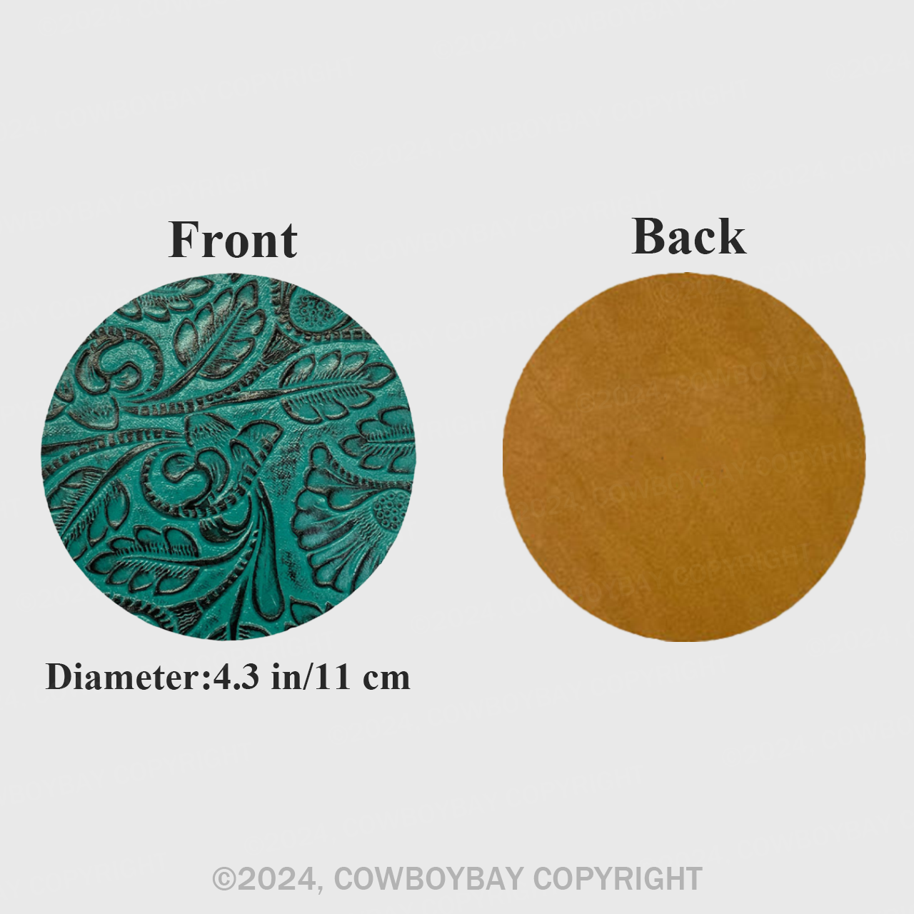 Dark Green Tang Grass Flowers Coaster