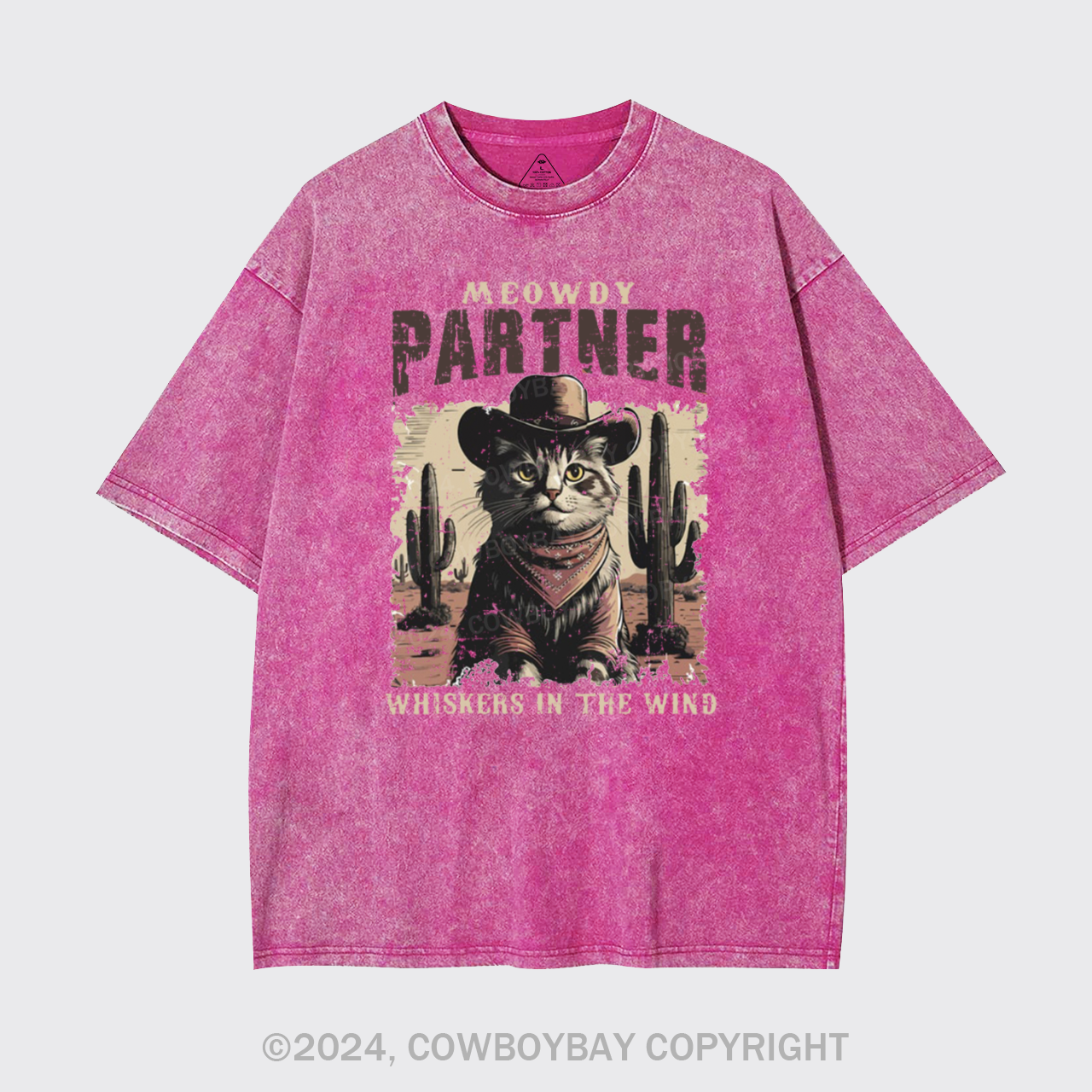 Meowdy Partner Cowboy Cat Garment-dye Tees
