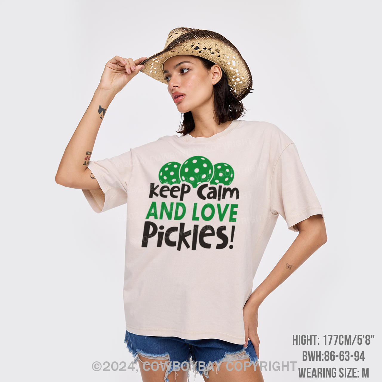 Keep Calm And Love Pickles Garment-dye Tees