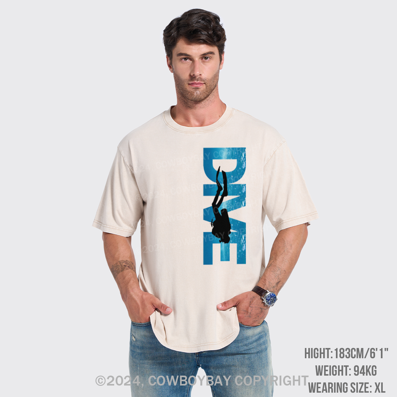 Funny Diving Garment-dye Tees