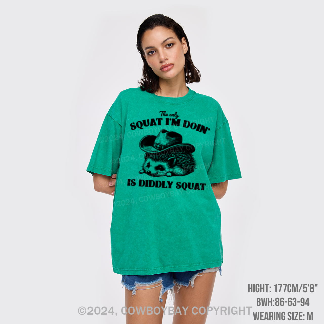 The Only Squat I'm Doing Is Diddly Squat Garment-dye Tees