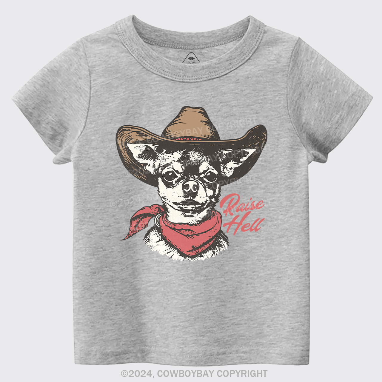 Cowboy Chihuahua,Raise Hell Kids T-shirt