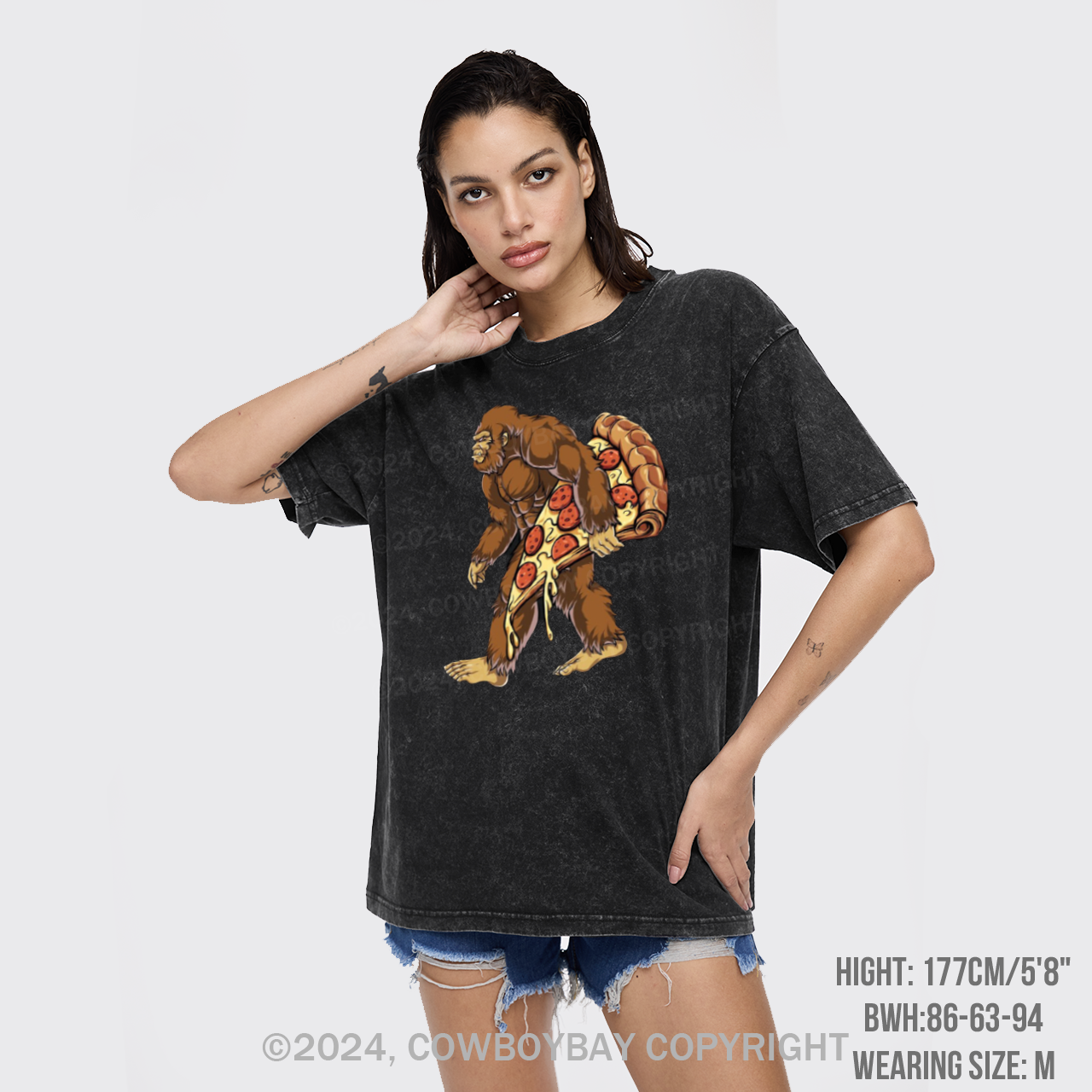 Bigfoot Pizza Garment-dye Tees
