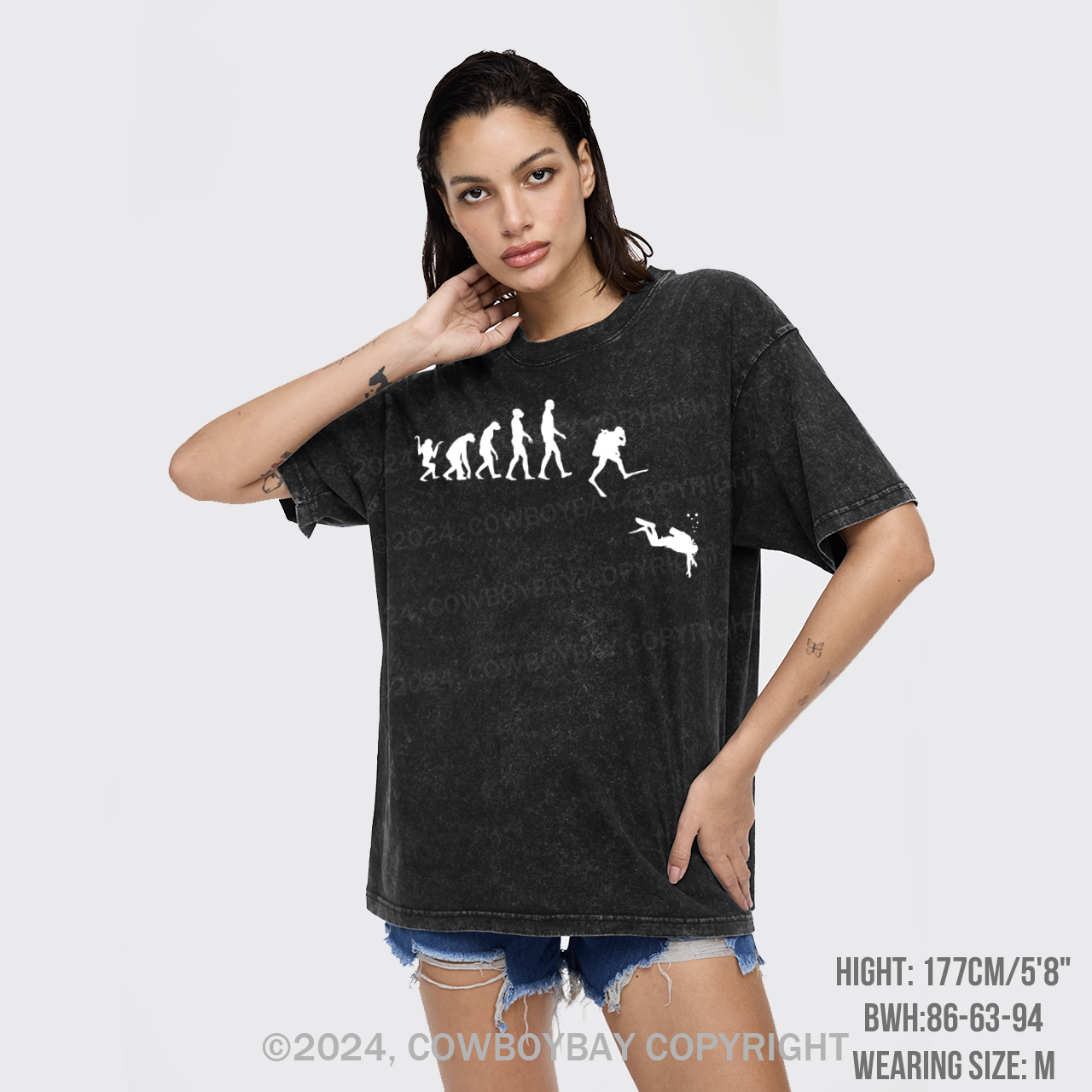 Scuba Diving Evolution Garment-dye Tees
