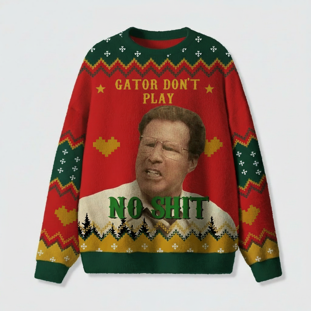 Retro Movie Quote 80s Style Ugly Knit Sweatshirt