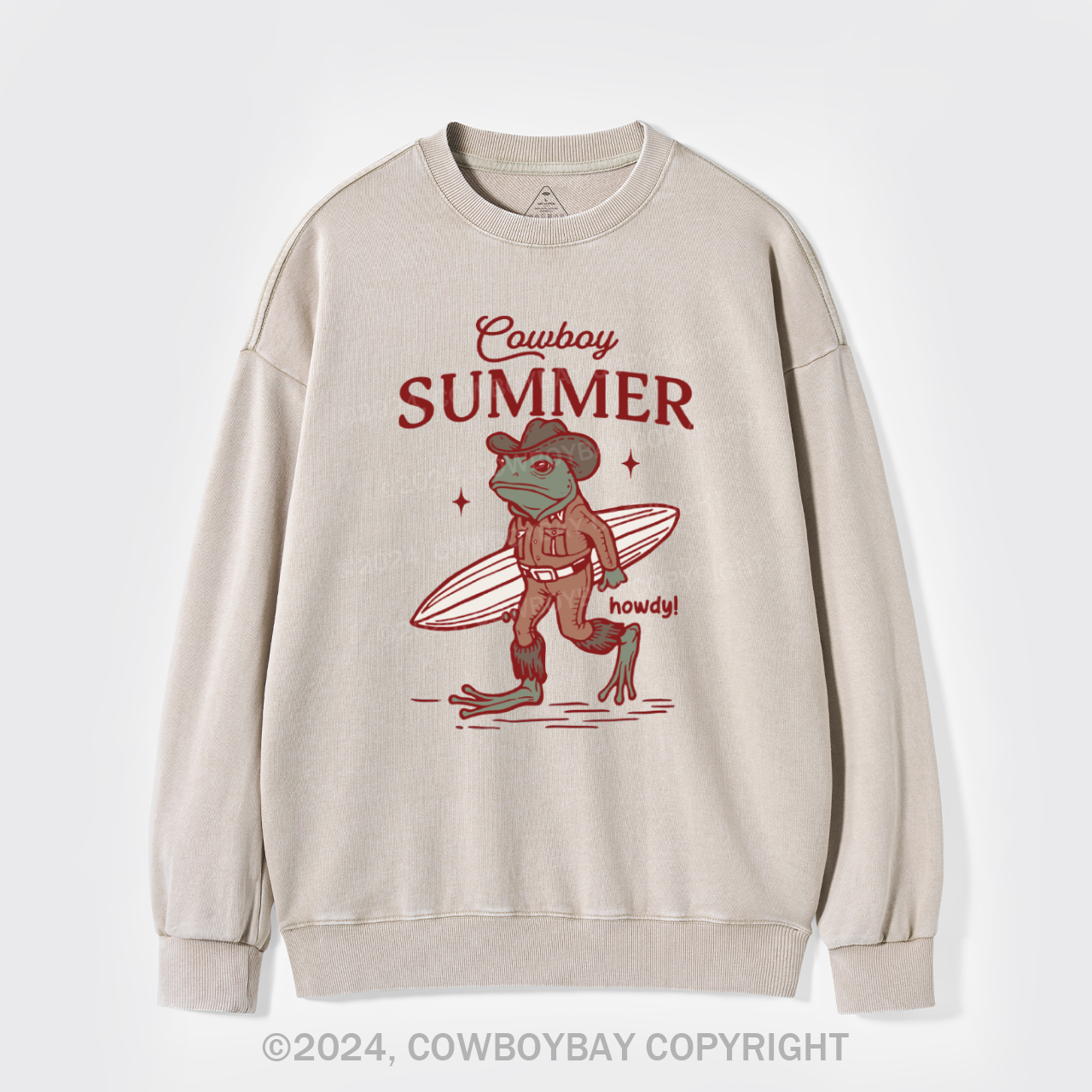 Retro Cowboy Summer Washed Sweatshirts