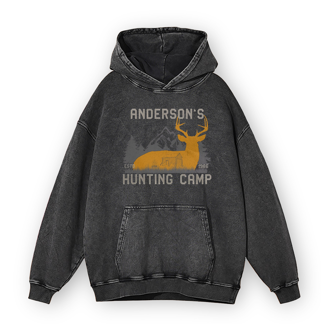 Personalized Hunting Camp Garment-Dye Hoodies