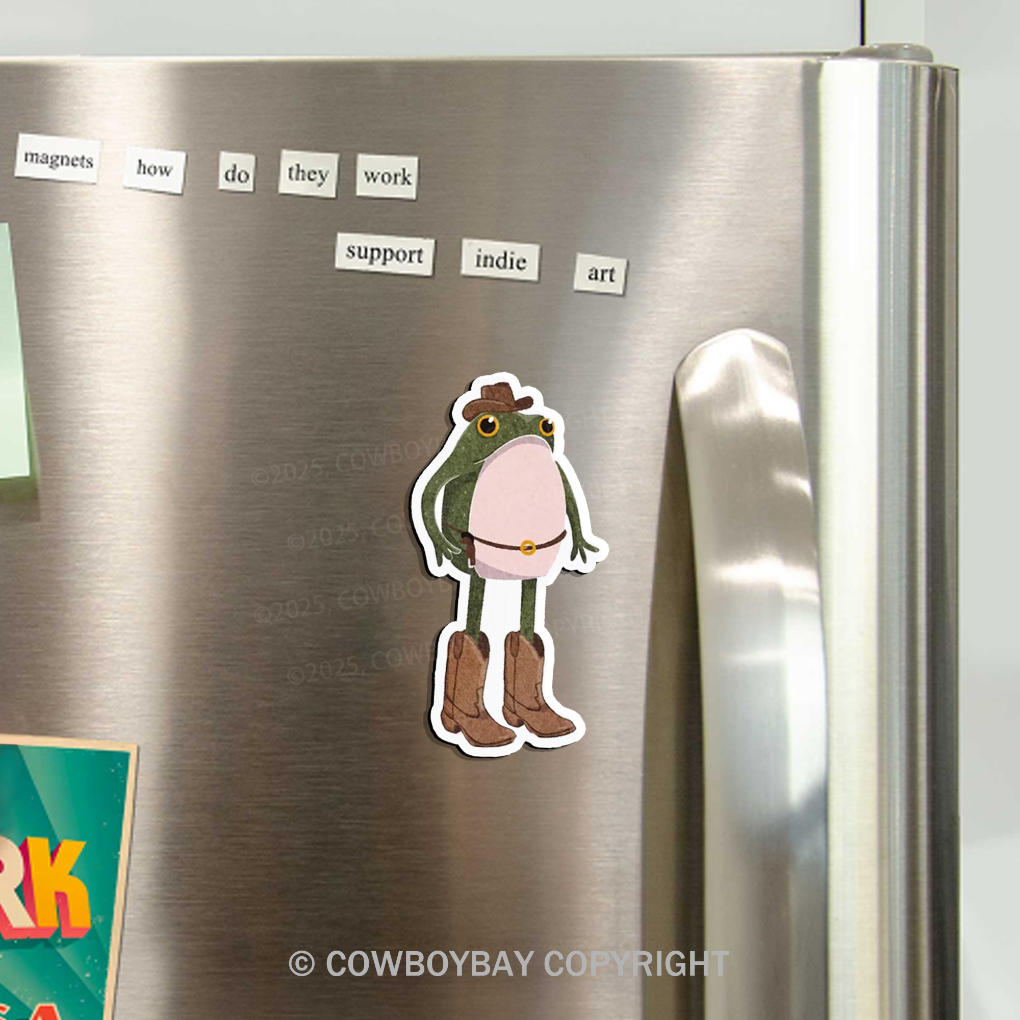 Cowboy Frog Fridge Magnet
