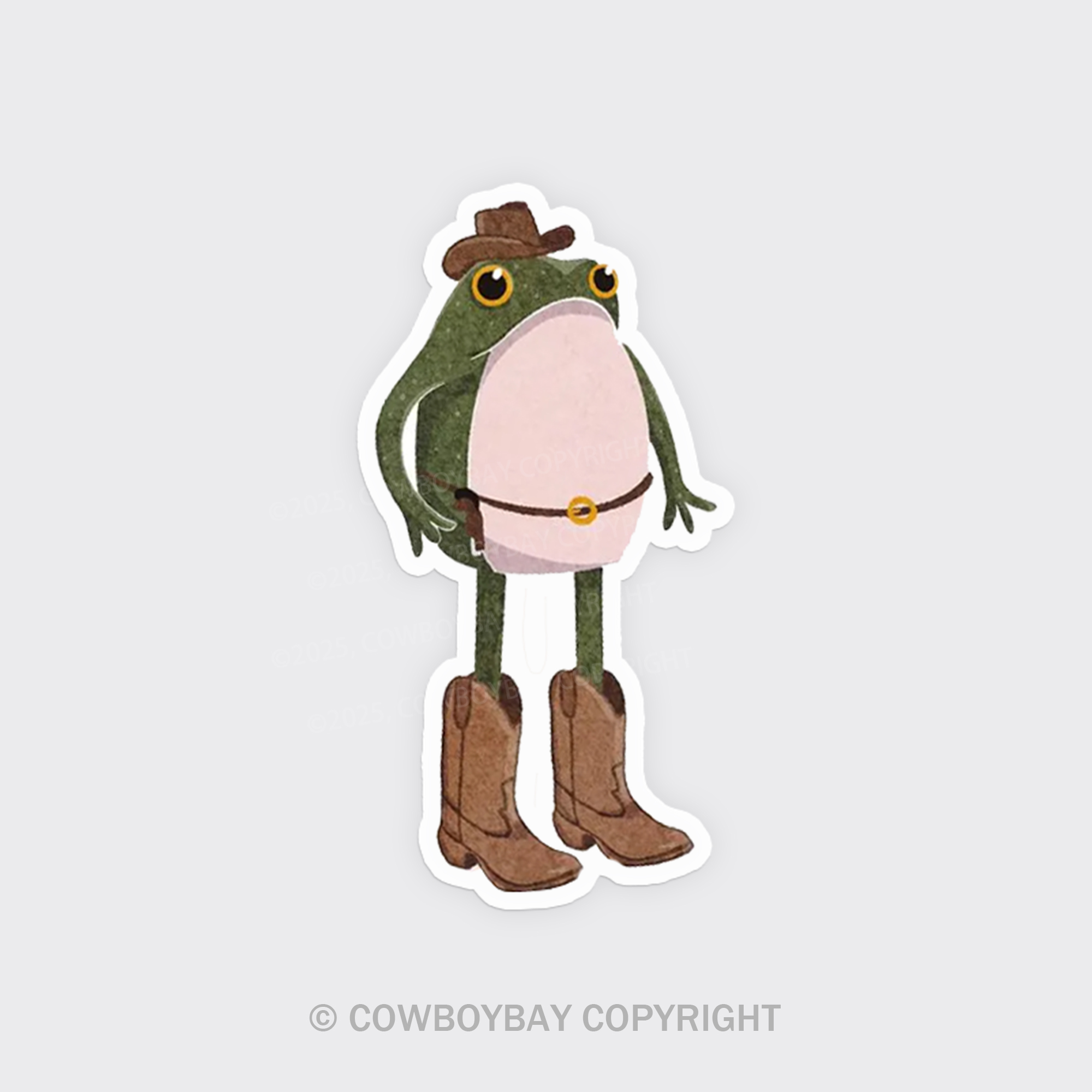 Cowboy Frog Fridge Magnet
