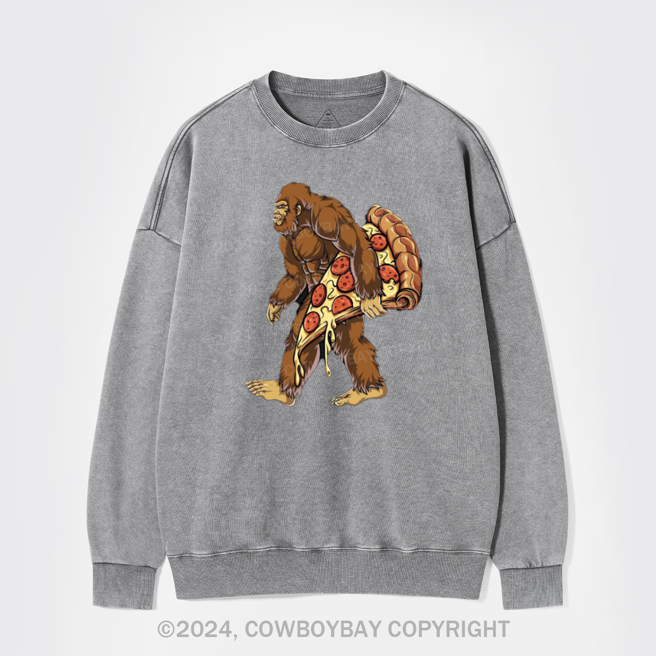 Bigfoot Pizza Washed Sweatshirts