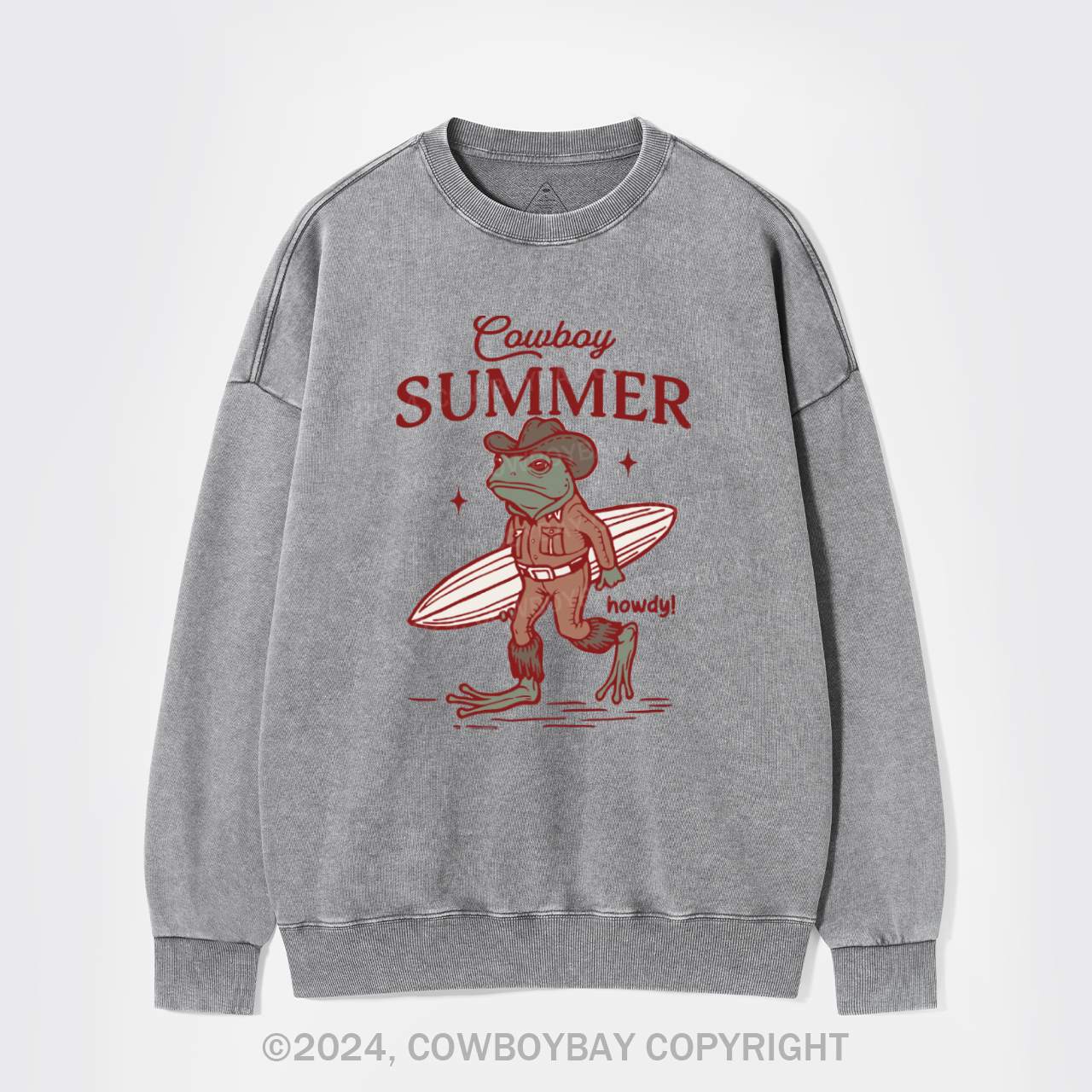 Retro Cowboy Summer Washed Sweatshirts