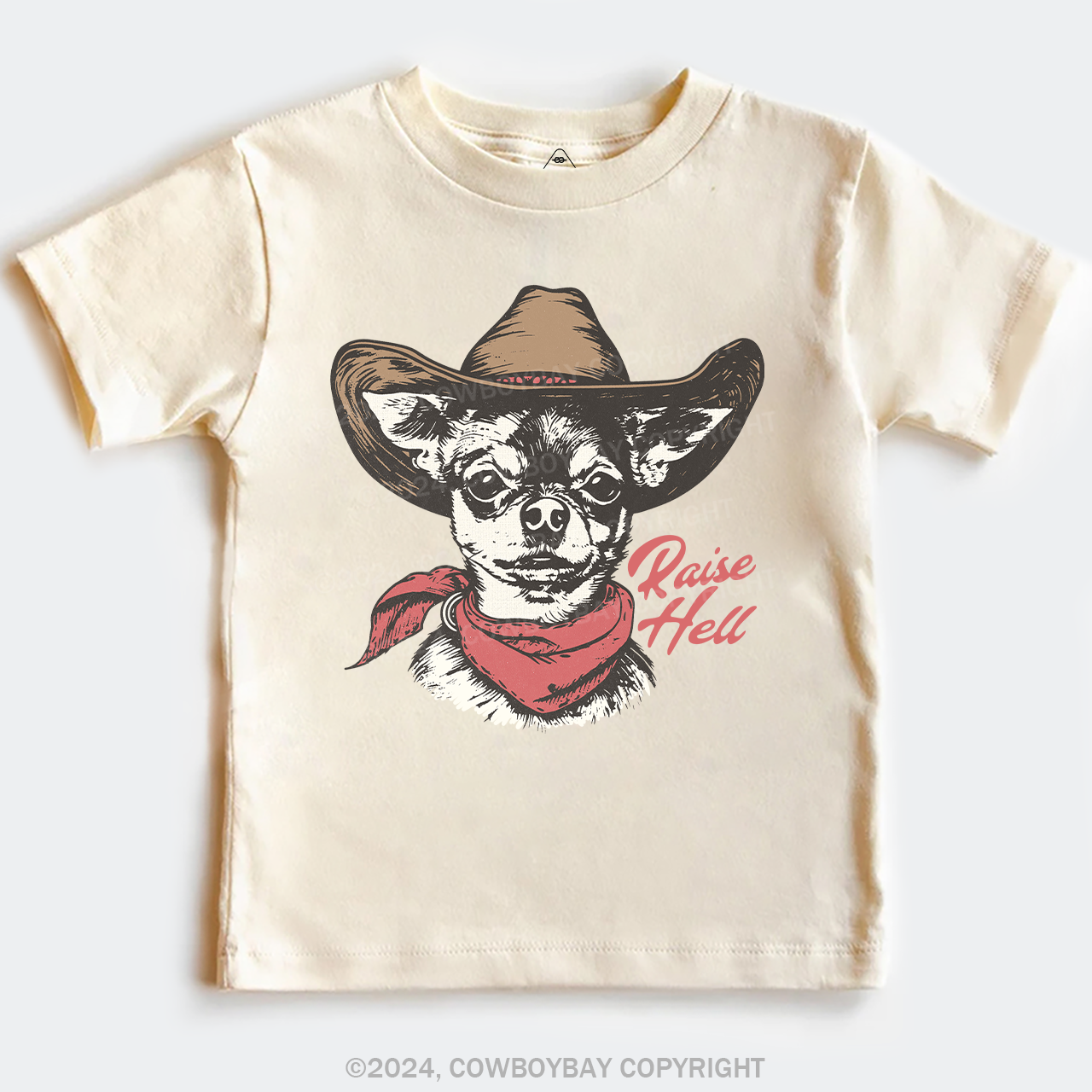 Cowboy Chihuahua,Raise Hell Kids T-shirt