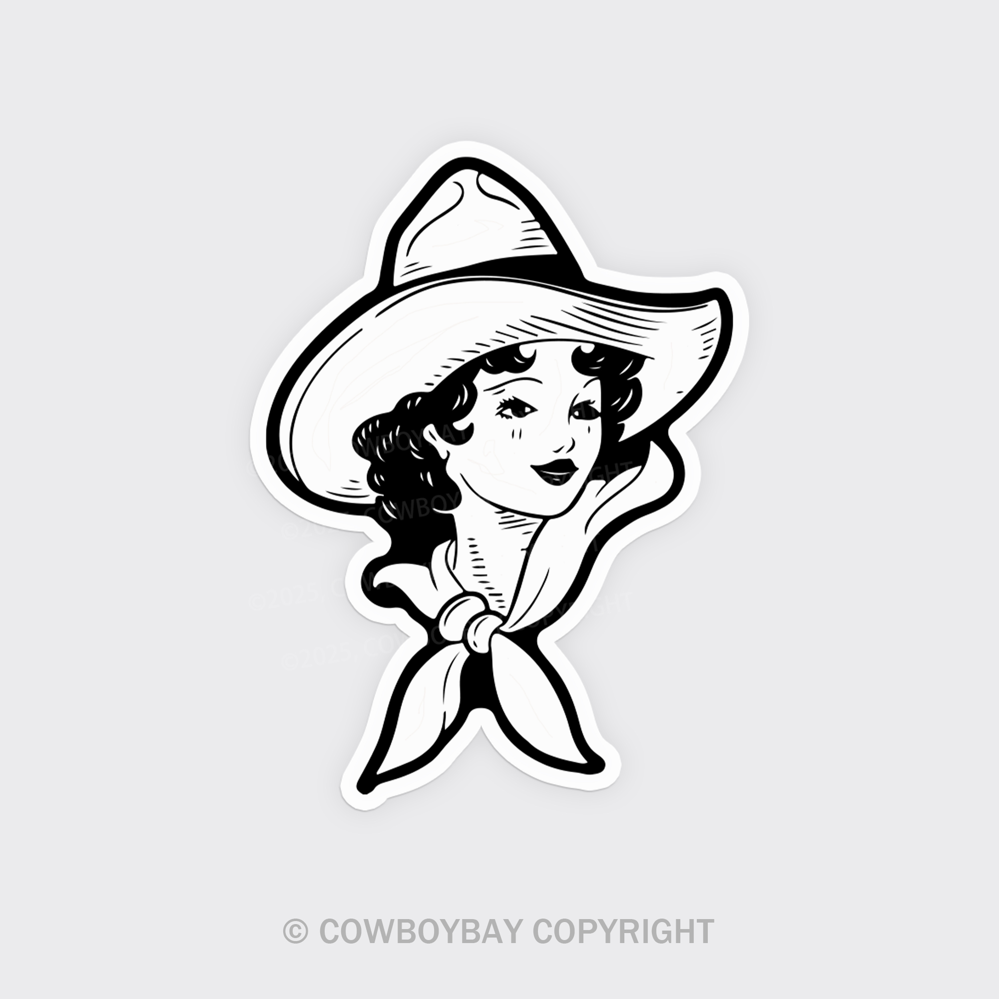 Vintage Cowgirl Fridge Magnet