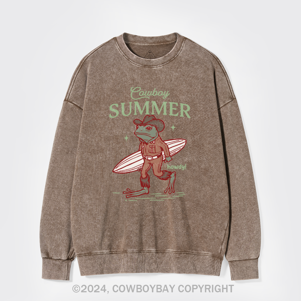 Retro Cowboy Summer Washed Sweatshirts