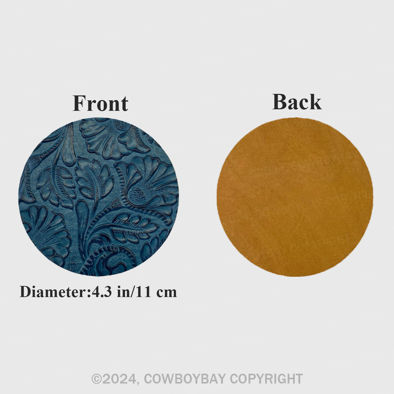 Blue Tang Grass Flowers Coaster