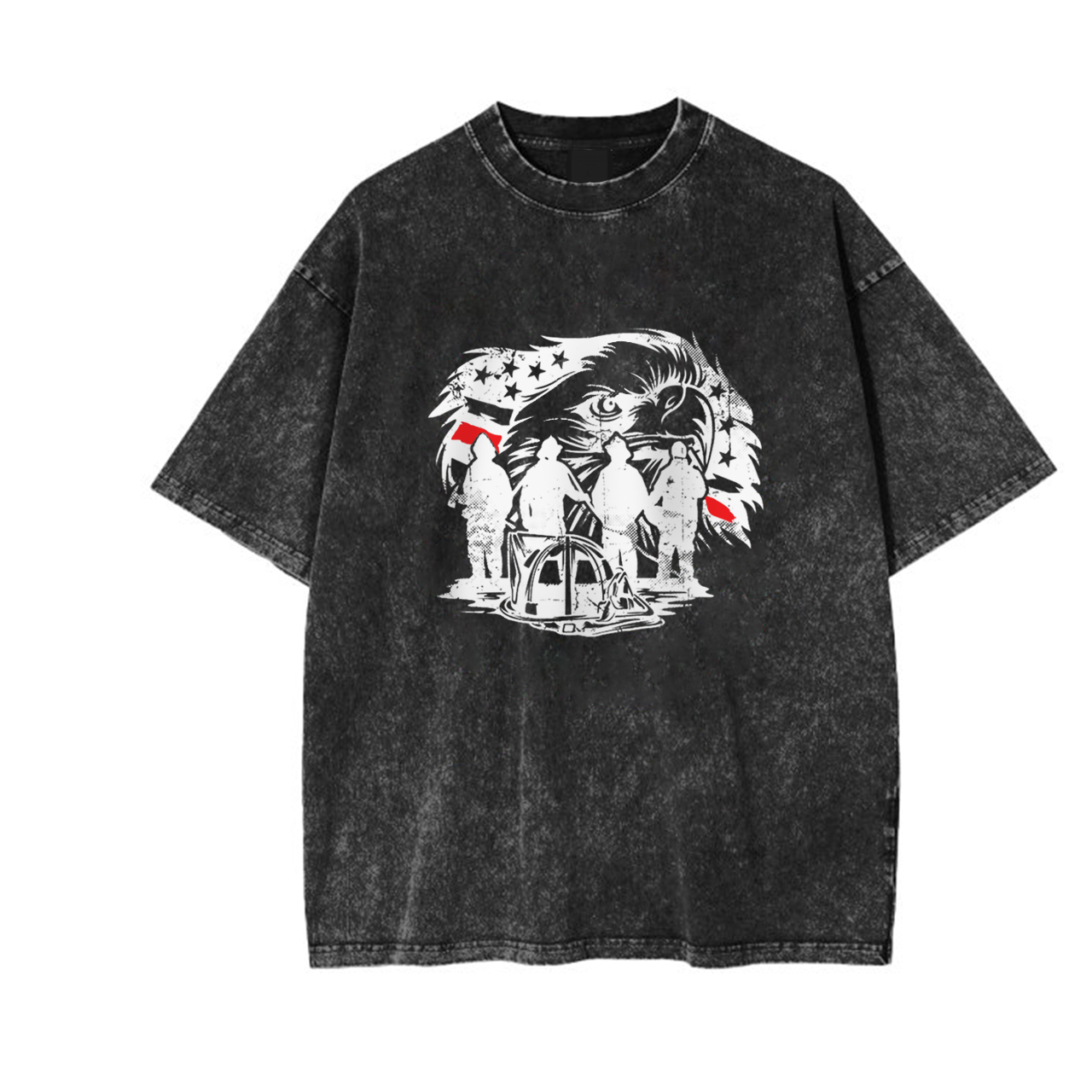 US Firefighter Eagle Garment-dye Tees
