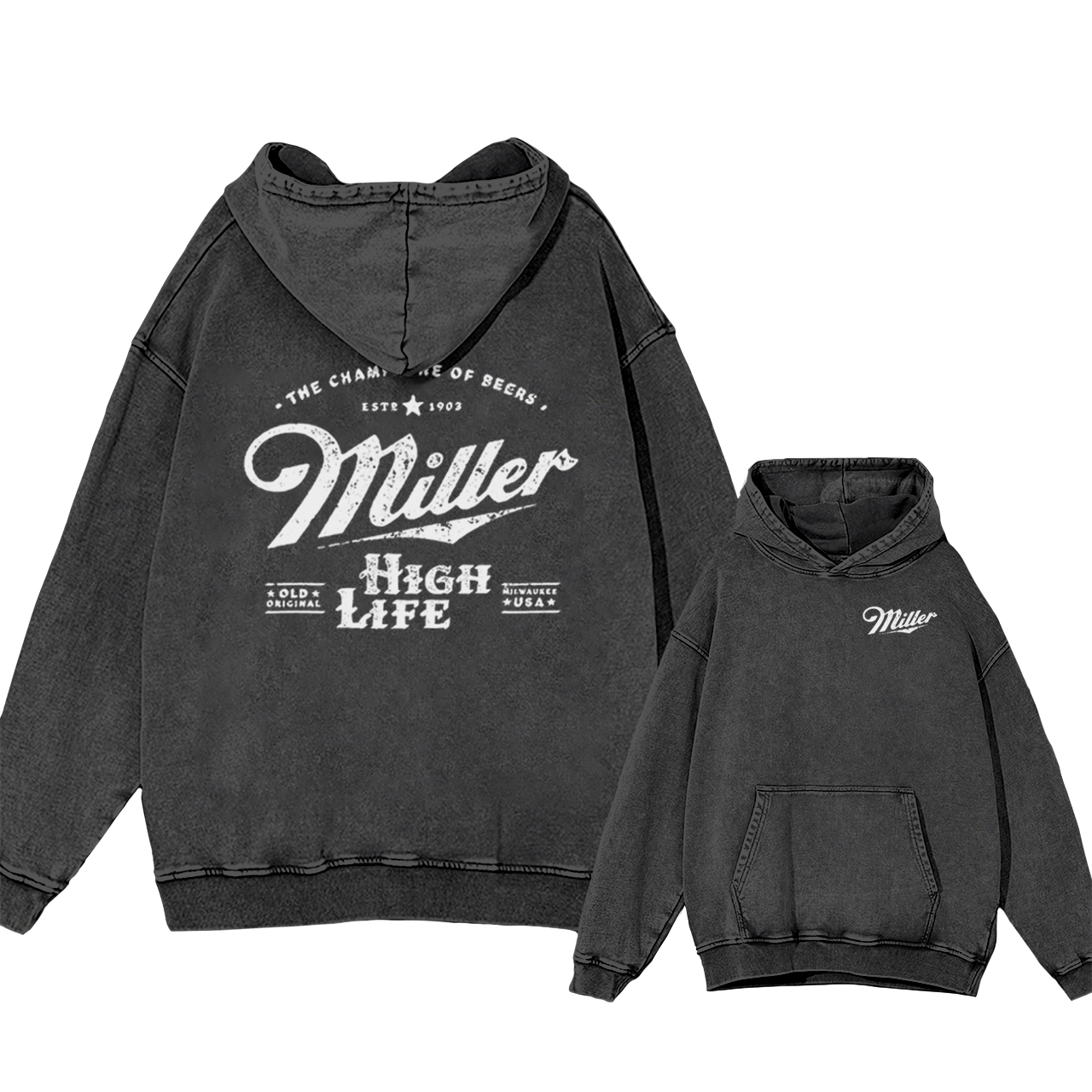 Miller High Life Garment-Dye Hoodies
