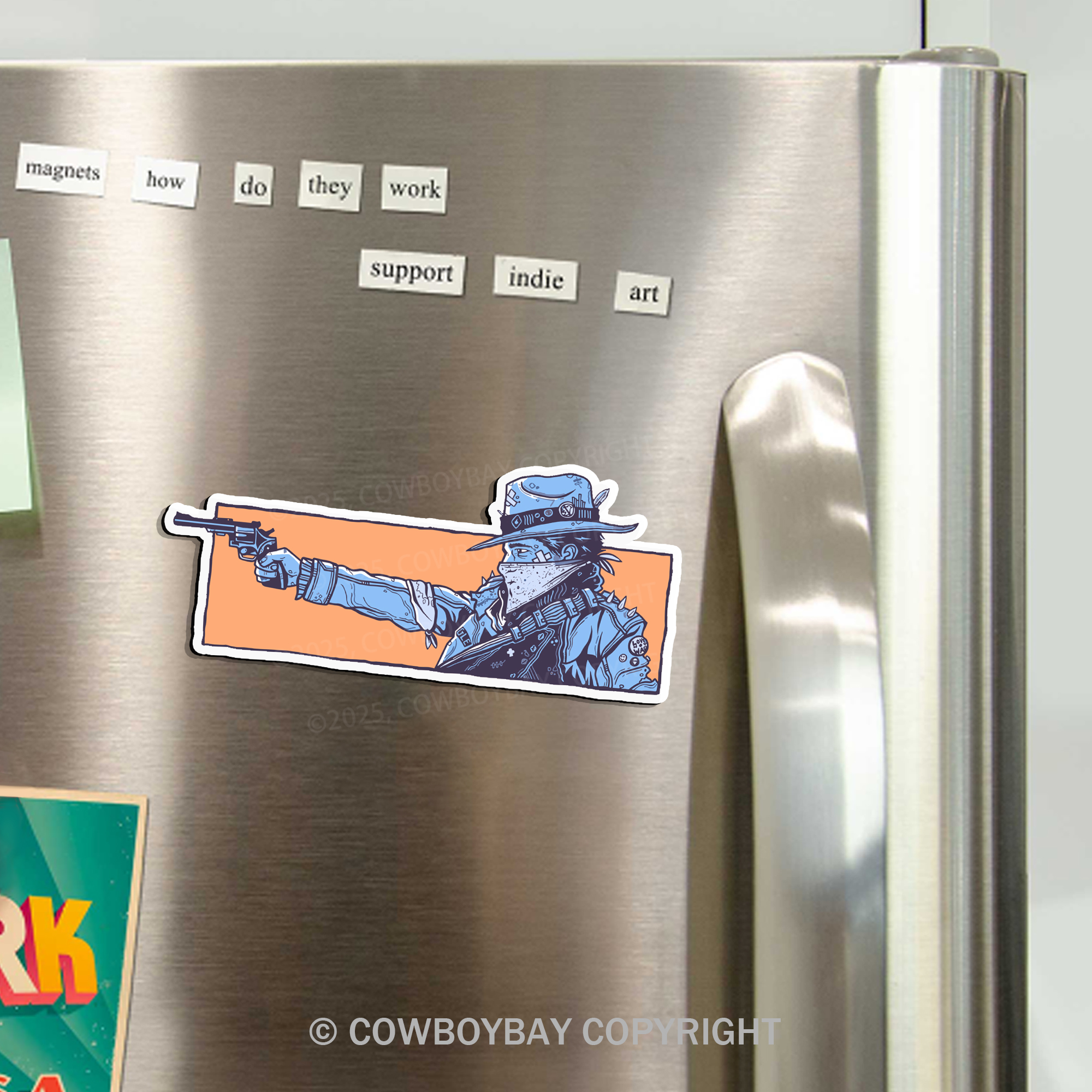 Gunslinger Fridge Magnet