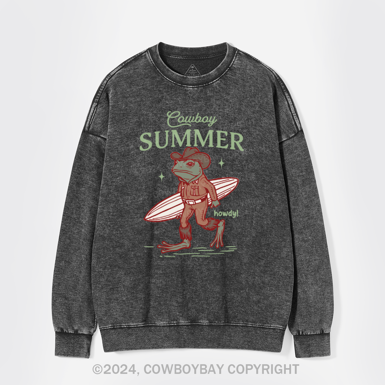 Retro Cowboy Summer Washed Sweatshirts