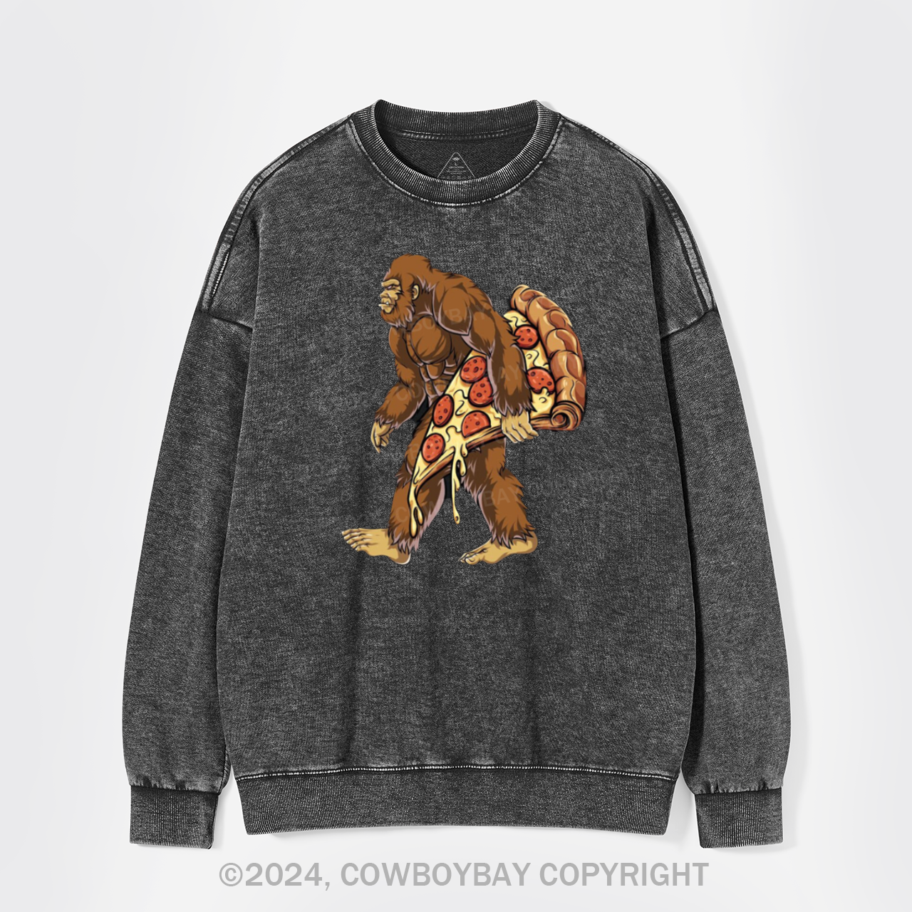 Bigfoot Pizza Washed Sweatshirts