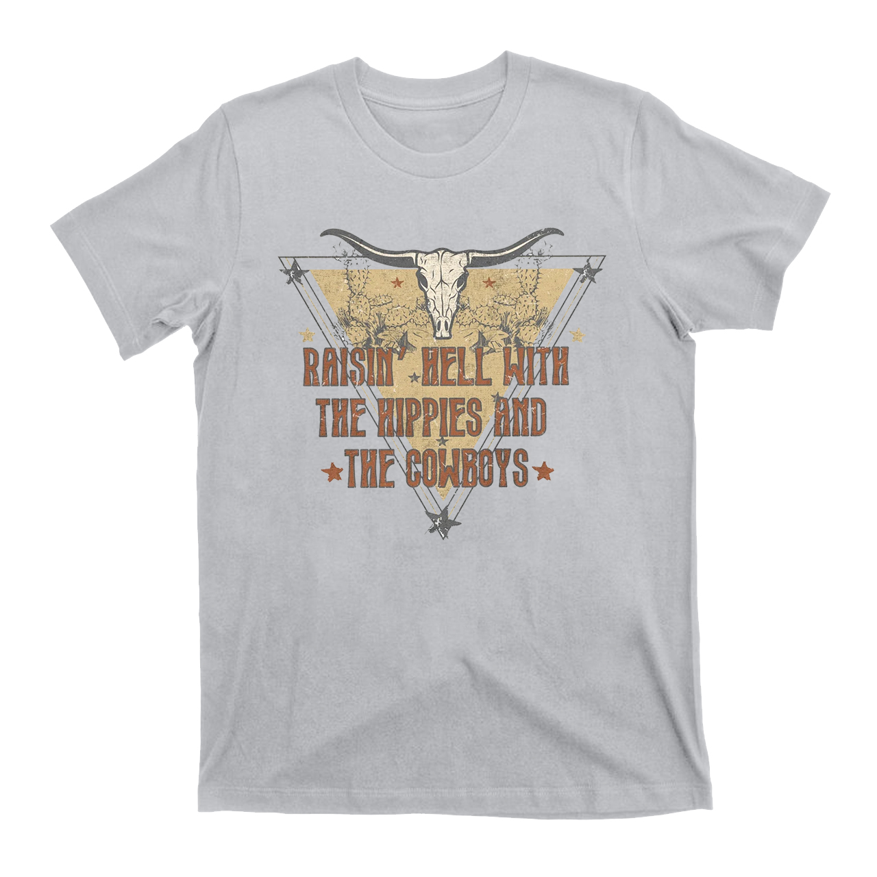 With The Hippies & The Cowboys T-Shirts