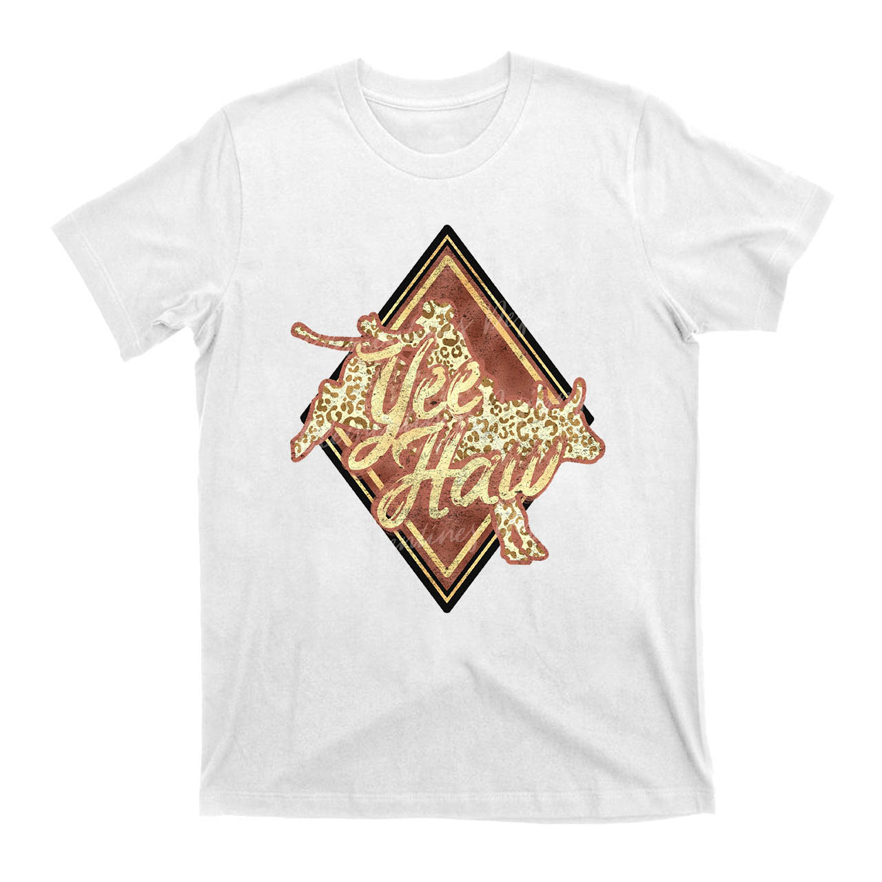 YeeHaw Cowboy Diamond Card Bull T-Shirts