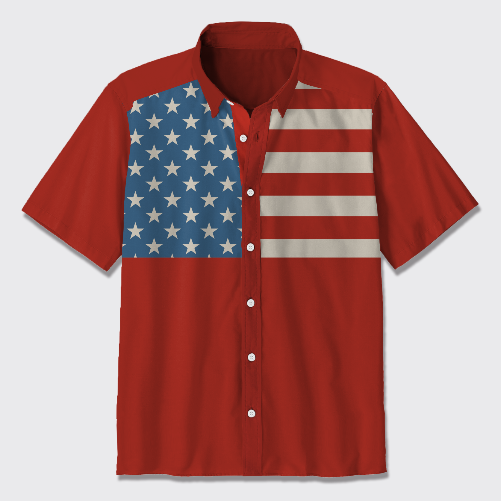 Retro 4th Of July Button Up Shirts