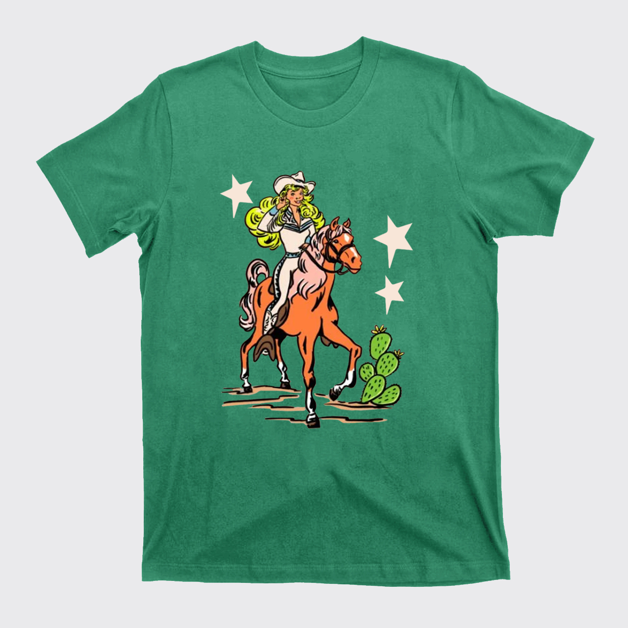 Retro Rodeo Cowgirl T-Shirts
