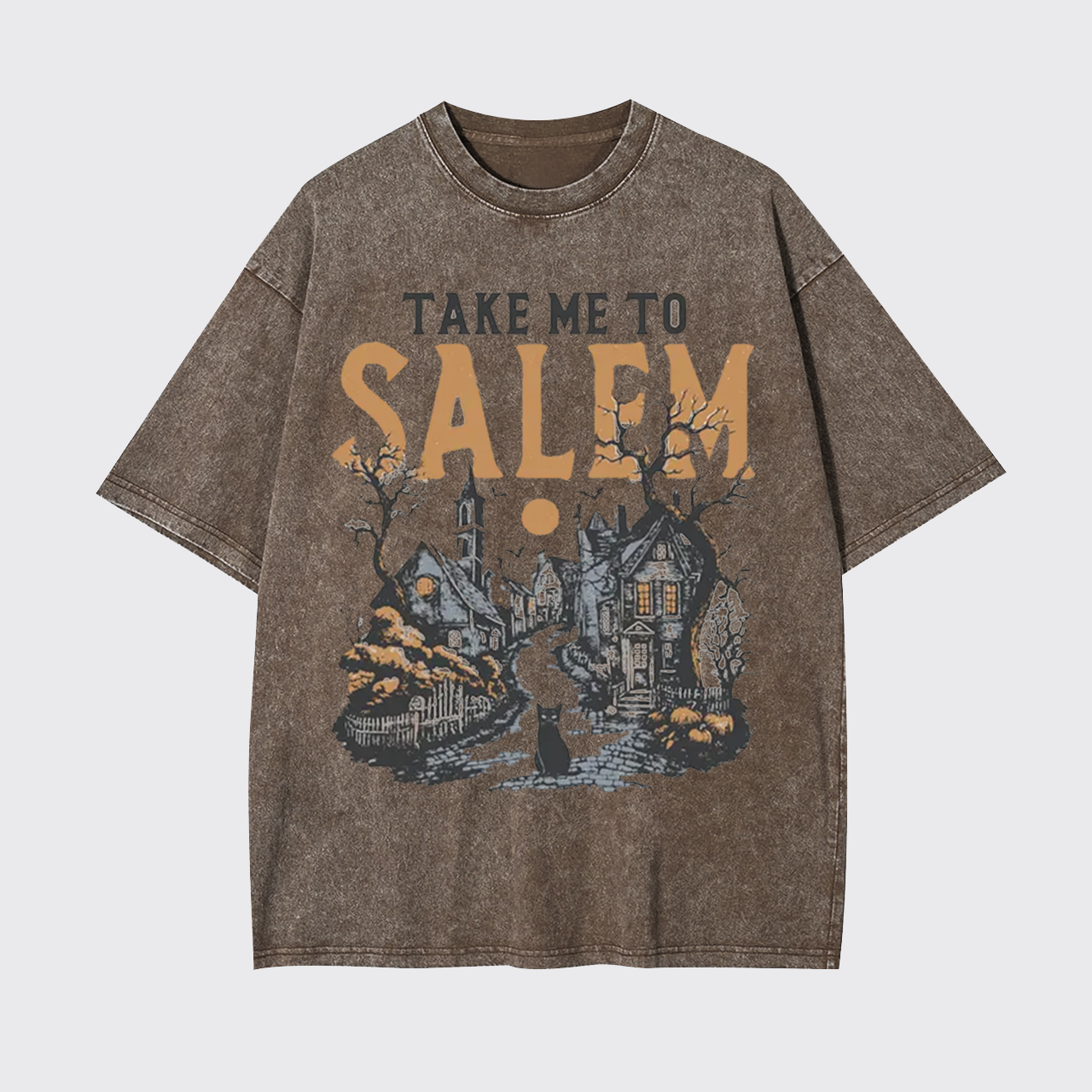Take Me To Salem Halloween Garment-dye Tees