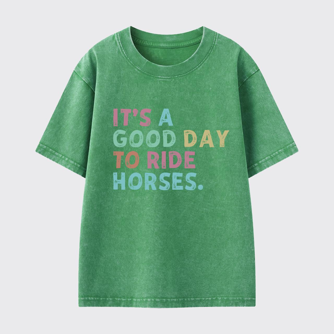 It's A Good To Ride Horses Washed Toddler T-shirt