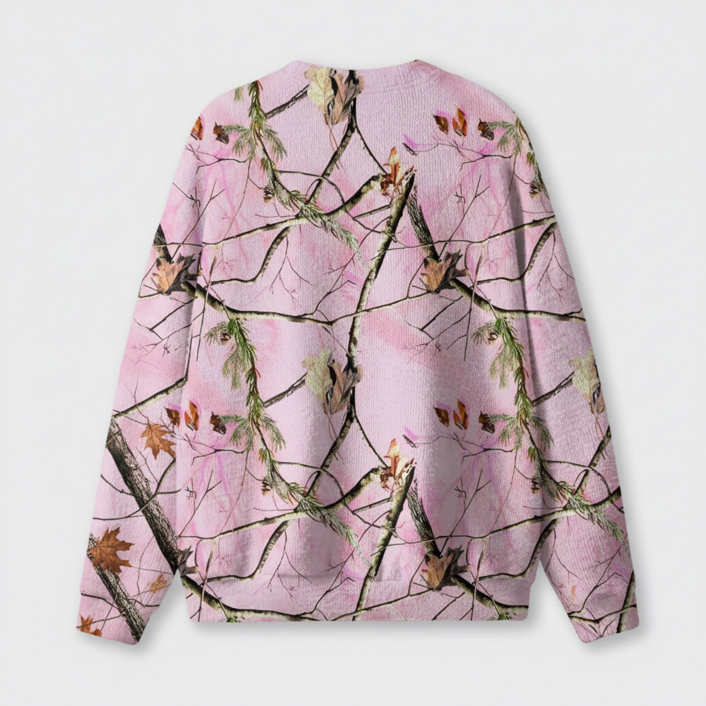 Howdy Pink Camo Knit Sweatshirt