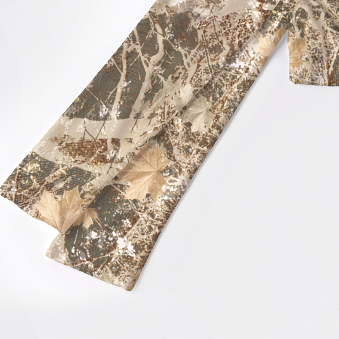 Outdoor Camouflage Mesh Crop Long Sleeves