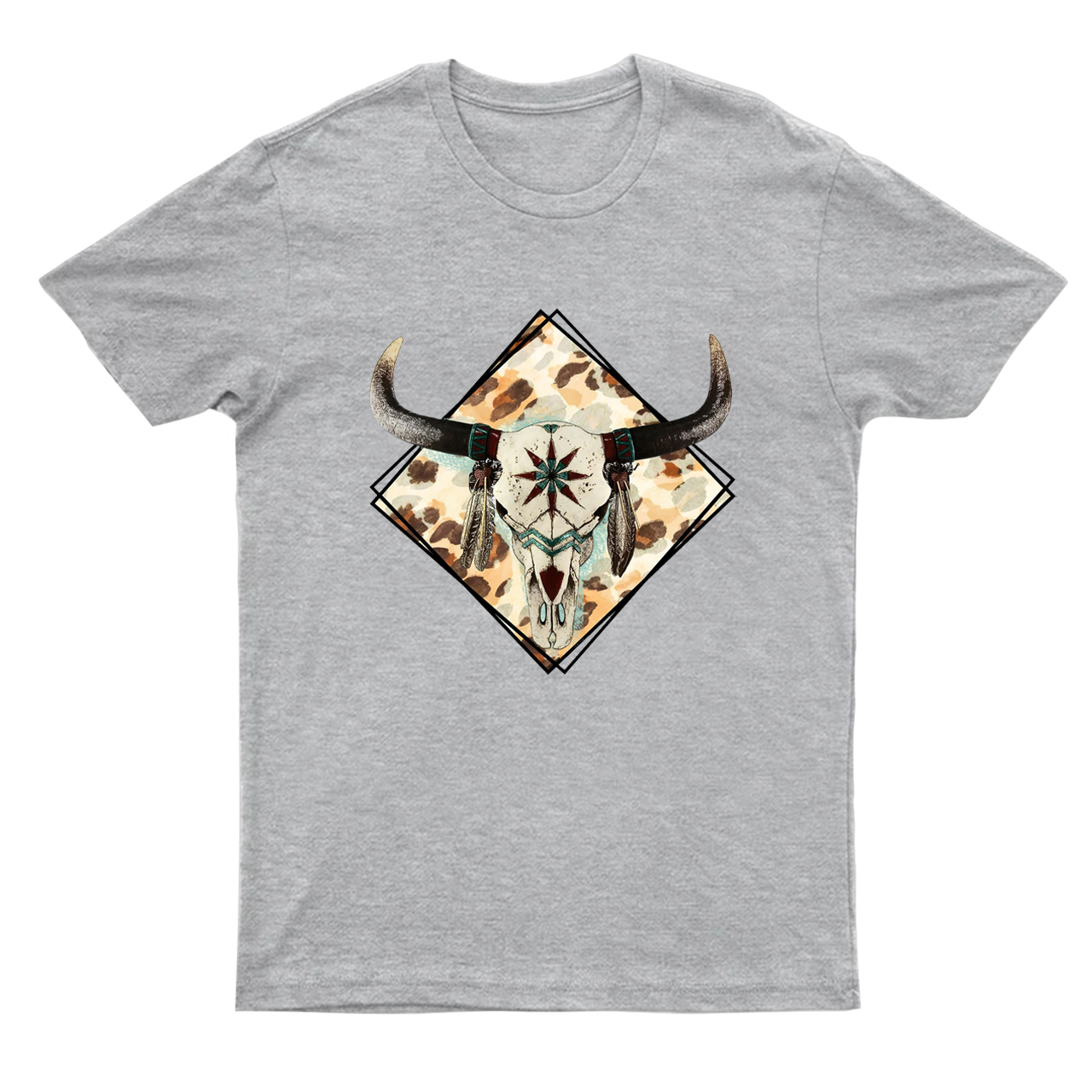 Western Indian Cow Bull Skull T-Shirts