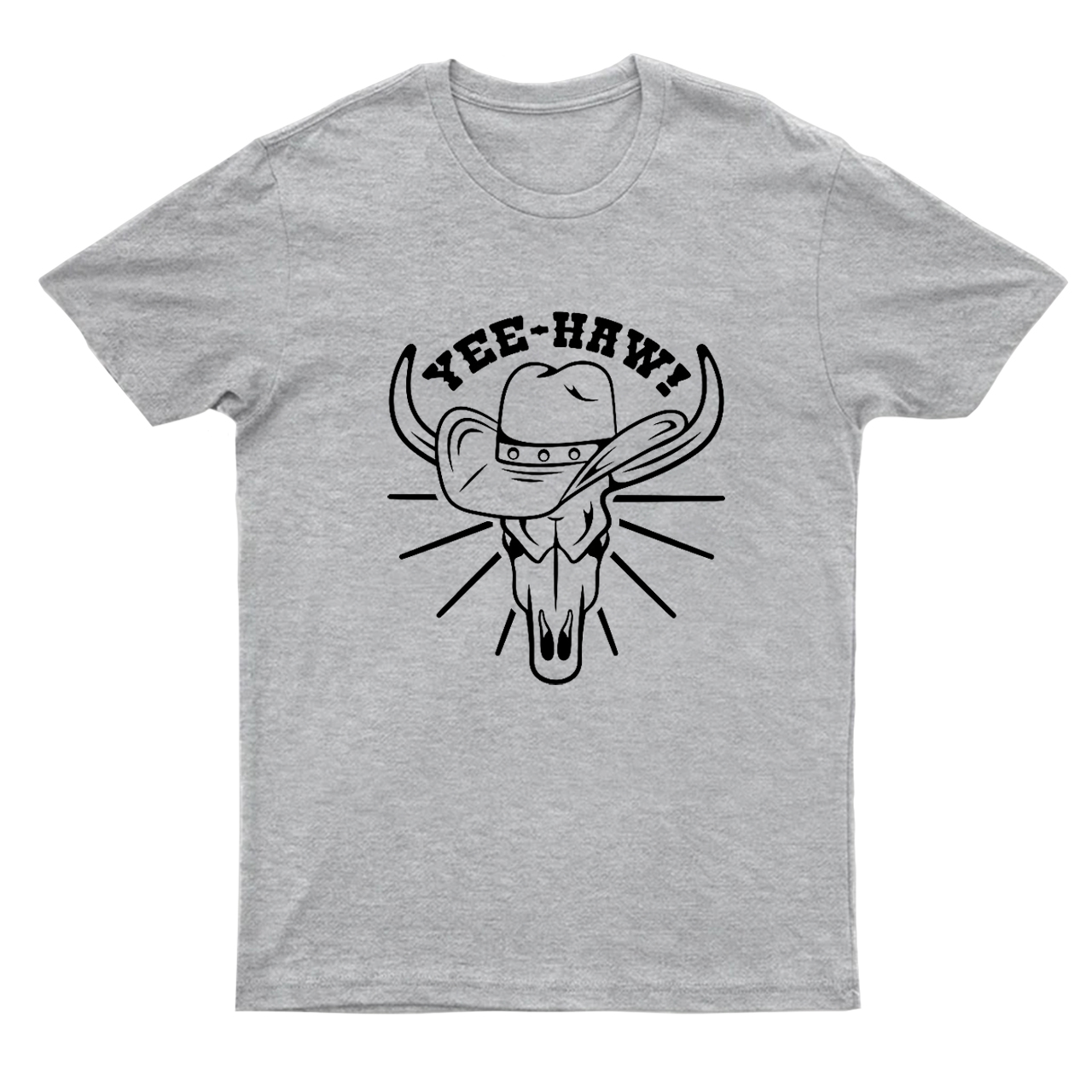 Western Cow Bull Skull  Yee -Haw ！T-Shirts