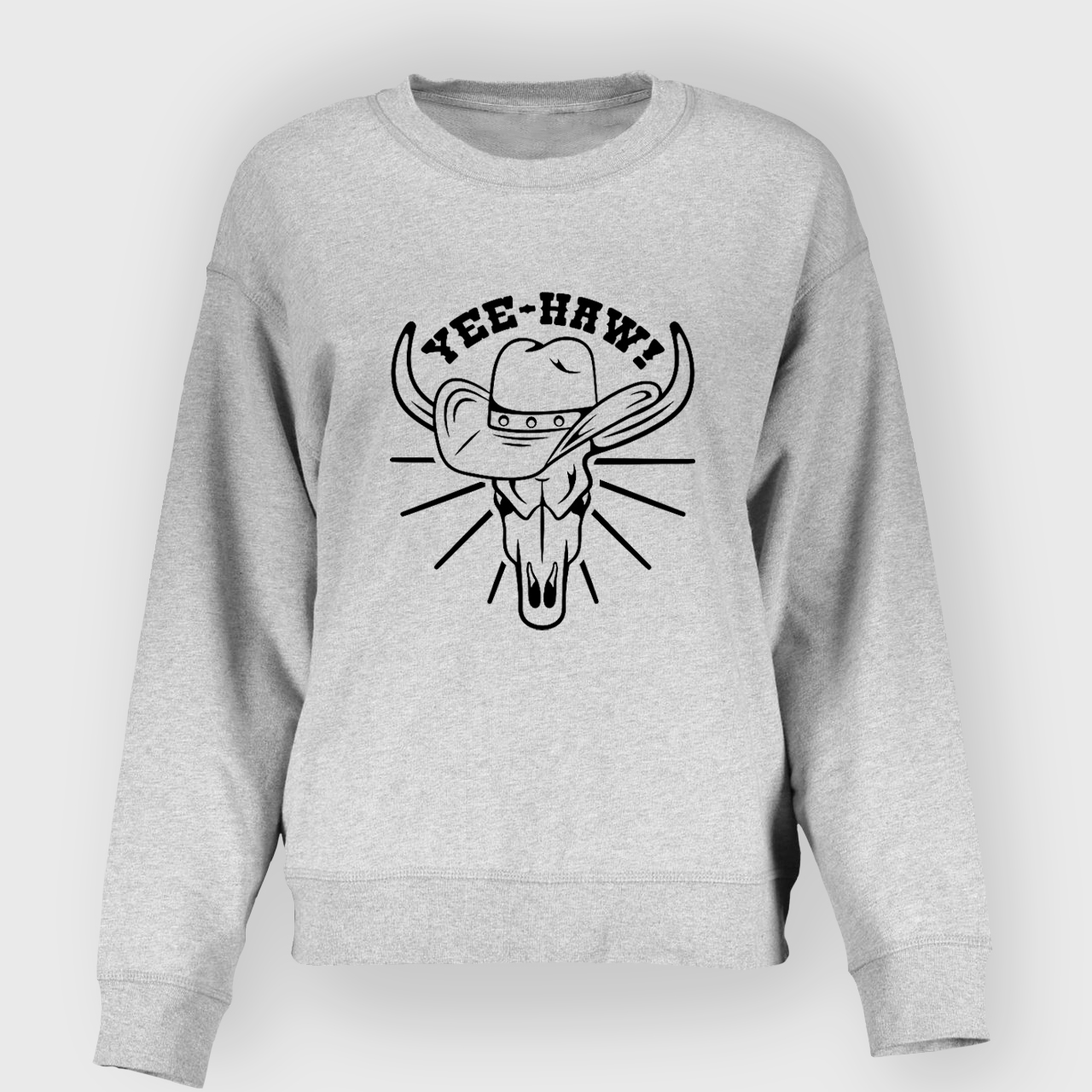 Western Cow Bull Skull  Yee -Haw ！Sweatshirt