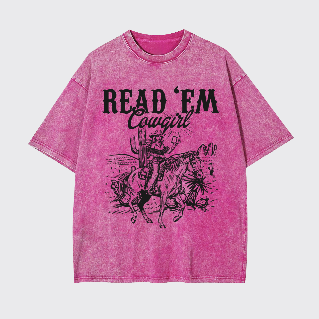 Country Bookish Cowgirl Garment-dye Tees