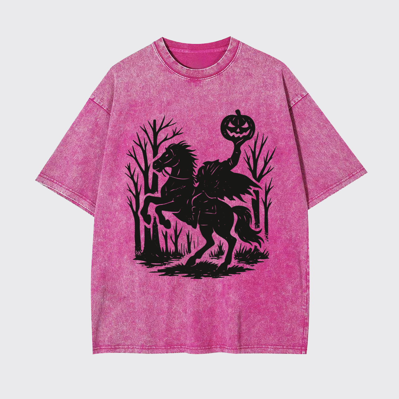 Halloween Scary Headless Horseman Garment-dye Tees