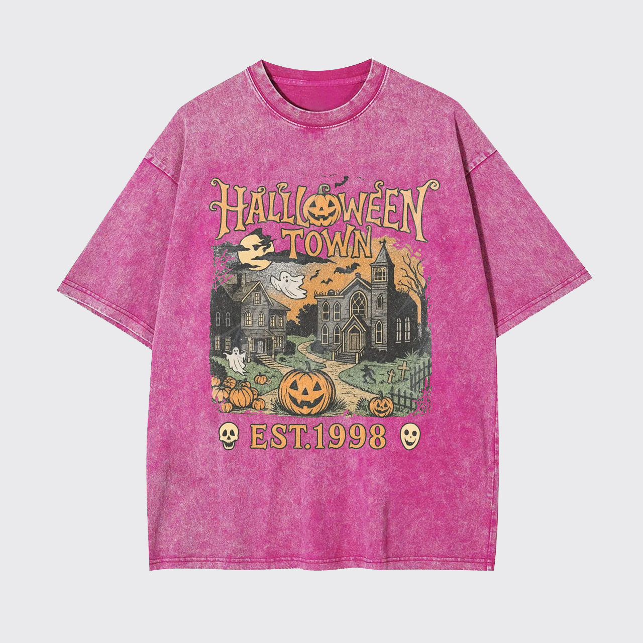 Vintage 90s Halloween Spooky Garment-dye Tees