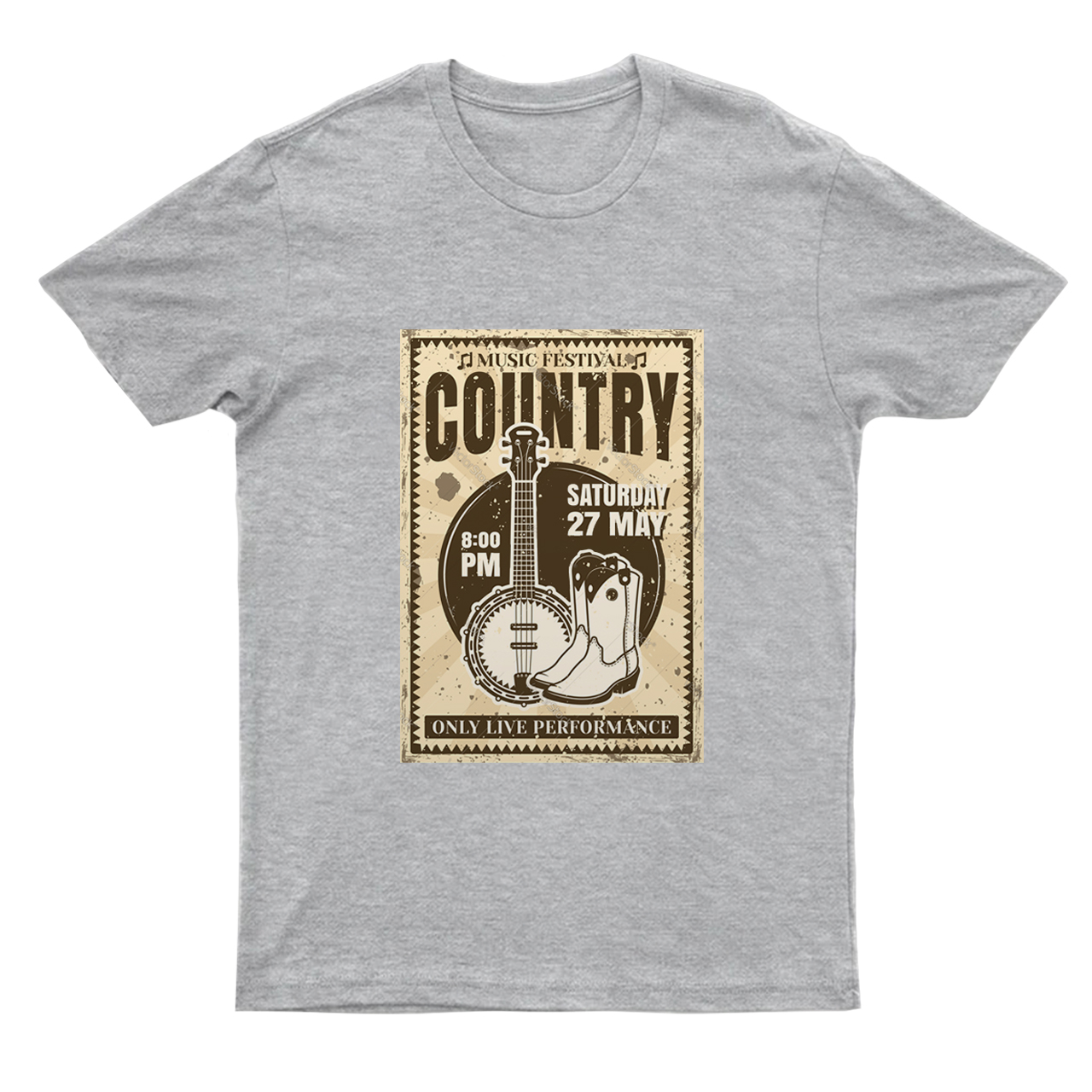 Country Music Festival Vintage Poster T-Shirts