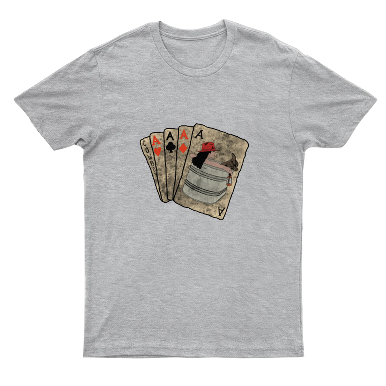 Whiskey Cowgirl Poker Playing Cards T-Shirts