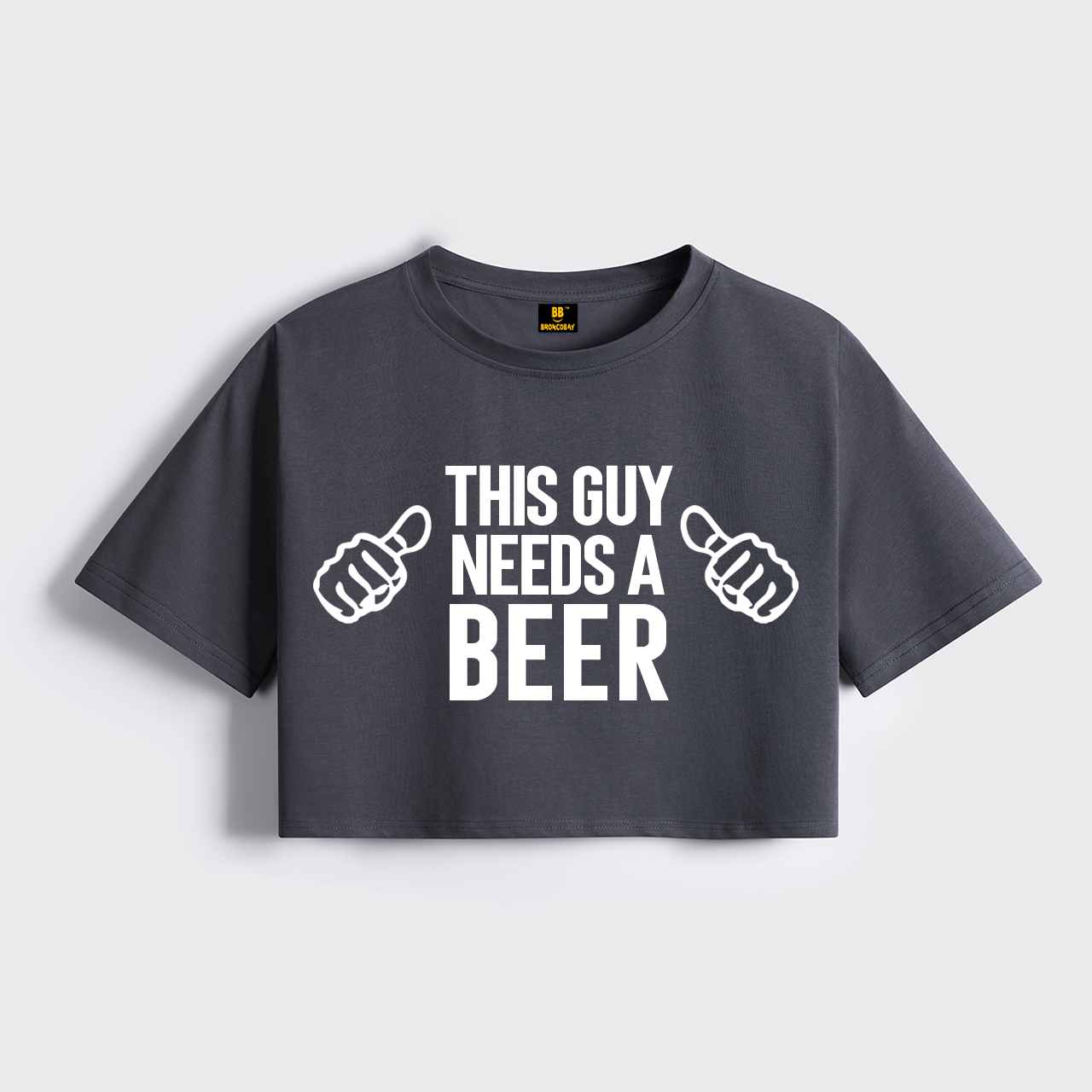 This Guy Needs a Beer Cropped Boxy Tee